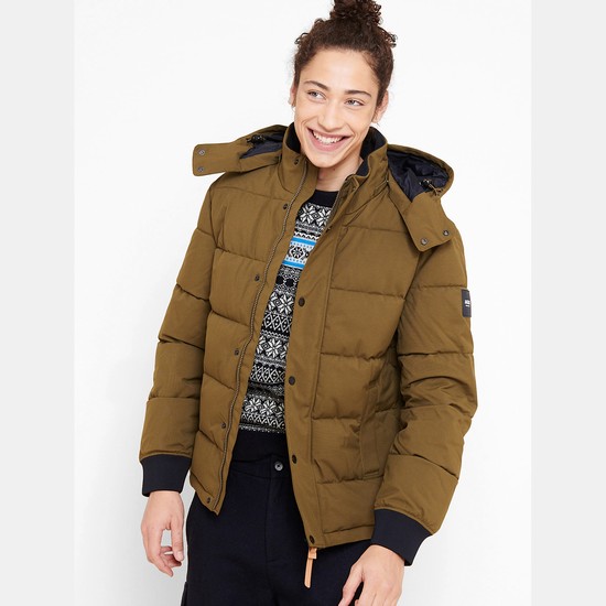 Aigle The Warm, Water-repellent Quilted Coats Men Khaki ZA-59643